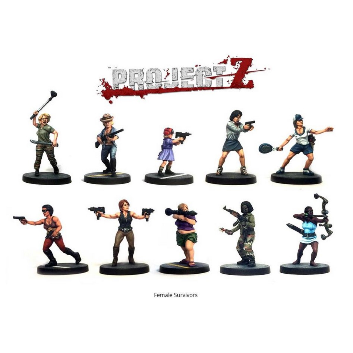 PROJECT Z The Zombie Miniatures Game Female Survivors